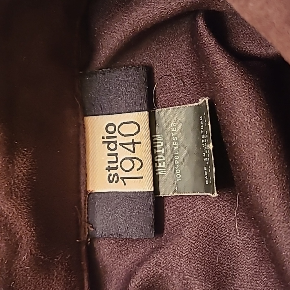 Studio 1940 Dark Brown Women's Button-Down Shirt Size M - Picture 5 of 6
